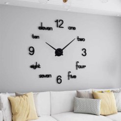 DIY 3D Wall Clock Premium Self Adhesive Clock (H-01) - Image 2