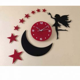Fairy-acrylic-clock-with-satrts-and-butterflies-H-118