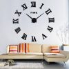 3D DIY Wall Clock Roman Numerals Design