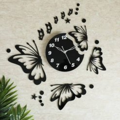 Butterflies Acrylic clock With Stars