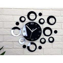 DIY-Wall-clock-Round-circles-shape-acrylic