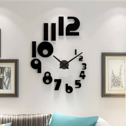 Decorative 3D Diy Wall Clock for home (H-08)