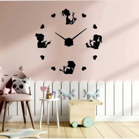 Beauty salon clock 3D DIY Makeup Wall Clock For Girls