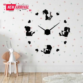 Beauty salon clock 3D DIY Makeup Wall Clock For Girls
