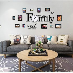Photo Frames Family Wall Clock