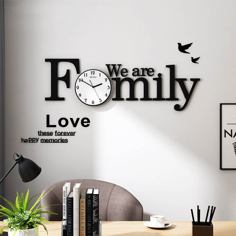 DIY Alphabet Family Wall Clock