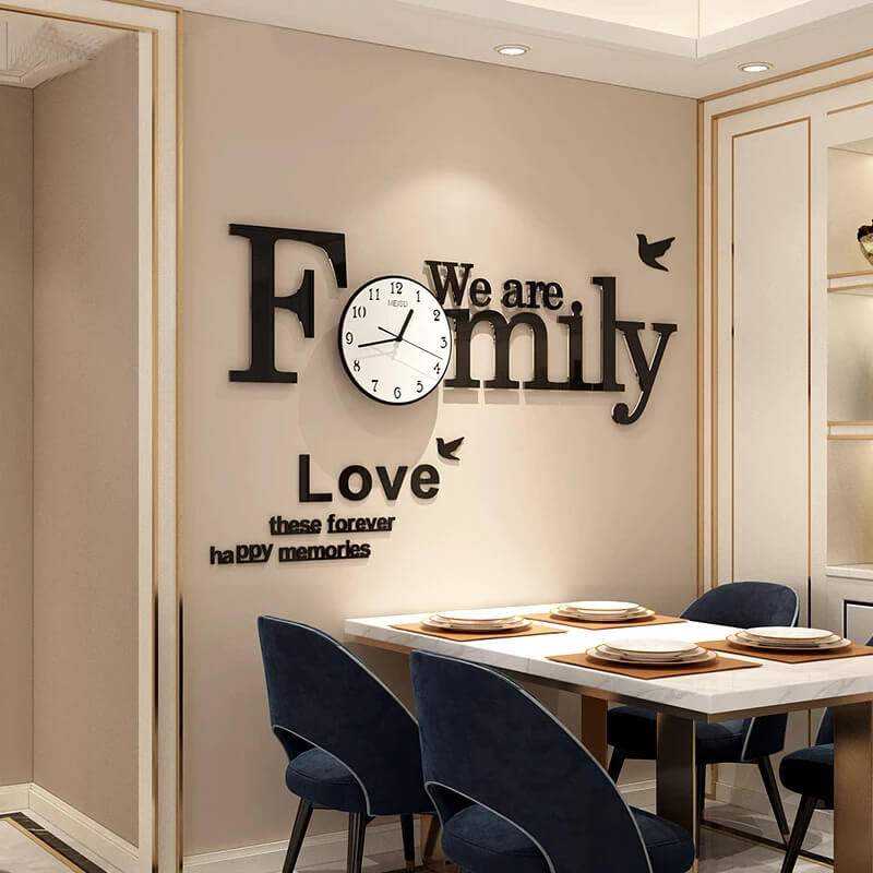 DIY Alphabet Family Wall Clock