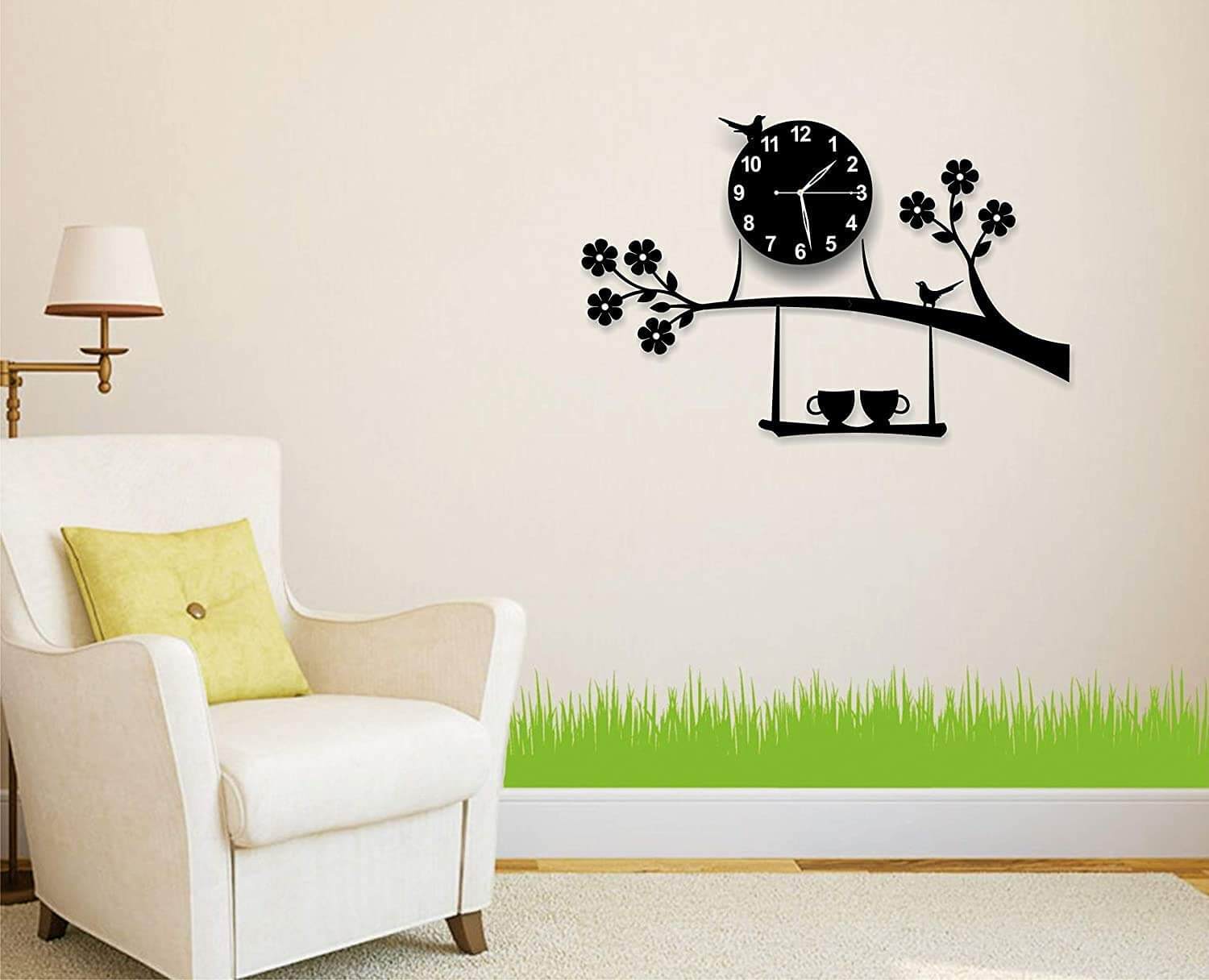 Tree Bird Coffee Cup 3D Wall Clock