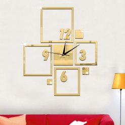 Frames Modern DIY Wall Clock Golden