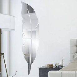 leaf mirror silver hajvery decor 12