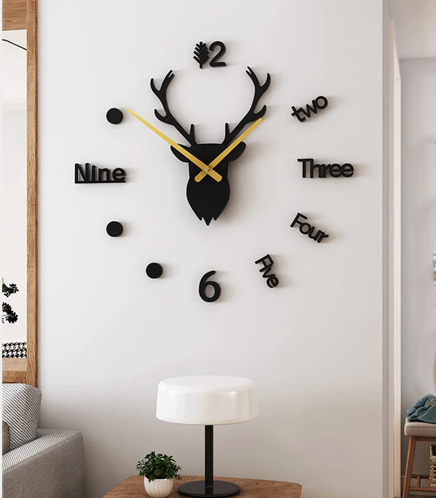 Deer Wall Clock Animal Theme Clocks