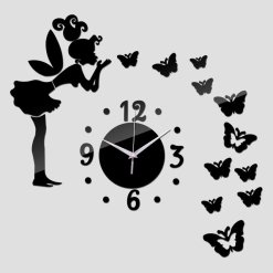 Fairy Butterflies Clock for Girls Room
