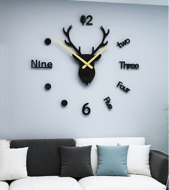 Deer Wall Clock Animal Theme Clocks - Image 2