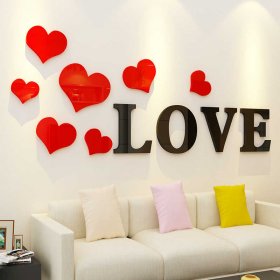 flying-hearts-with-romantic-love-acrylic-wall-art