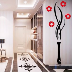 Vase Hill Flower Acrylic Wall Art