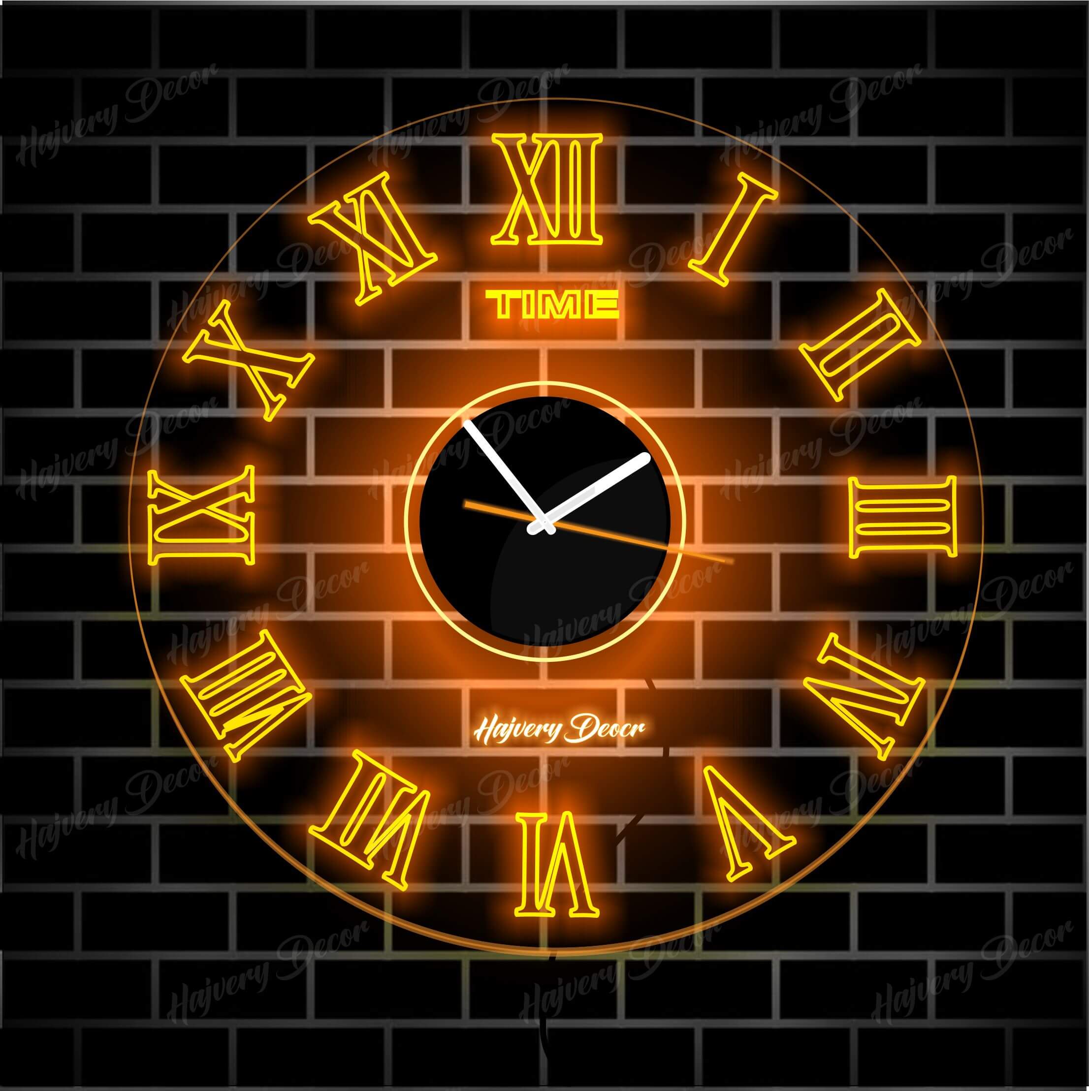 Neon Wall Clock NH-04 - Hajvery Decor