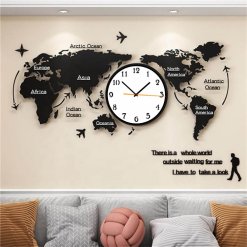 World Map Acrylic Wall Clock