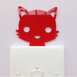 Red Kitty Switch Panel Wall Art