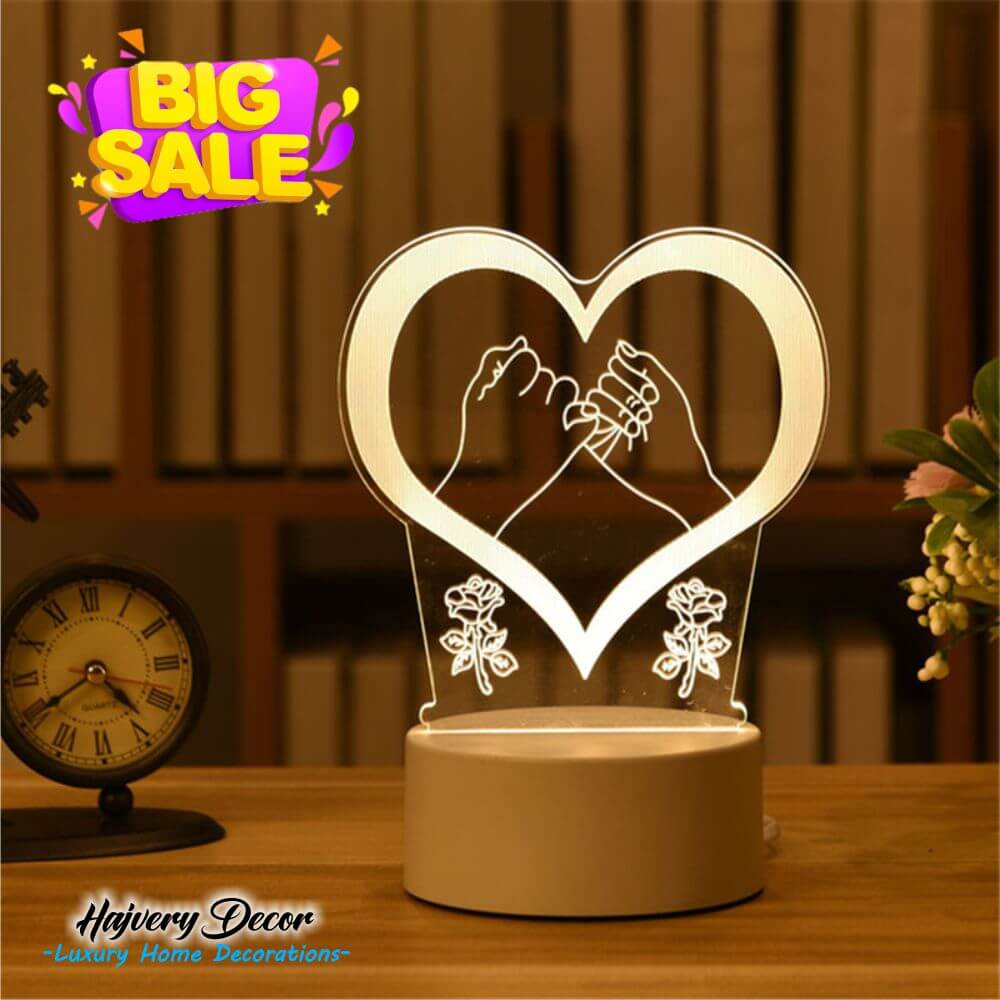 LOVE HANDS 3D LAMP