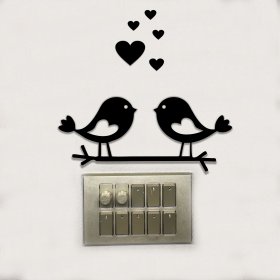 Birds In Love Panel wall Art