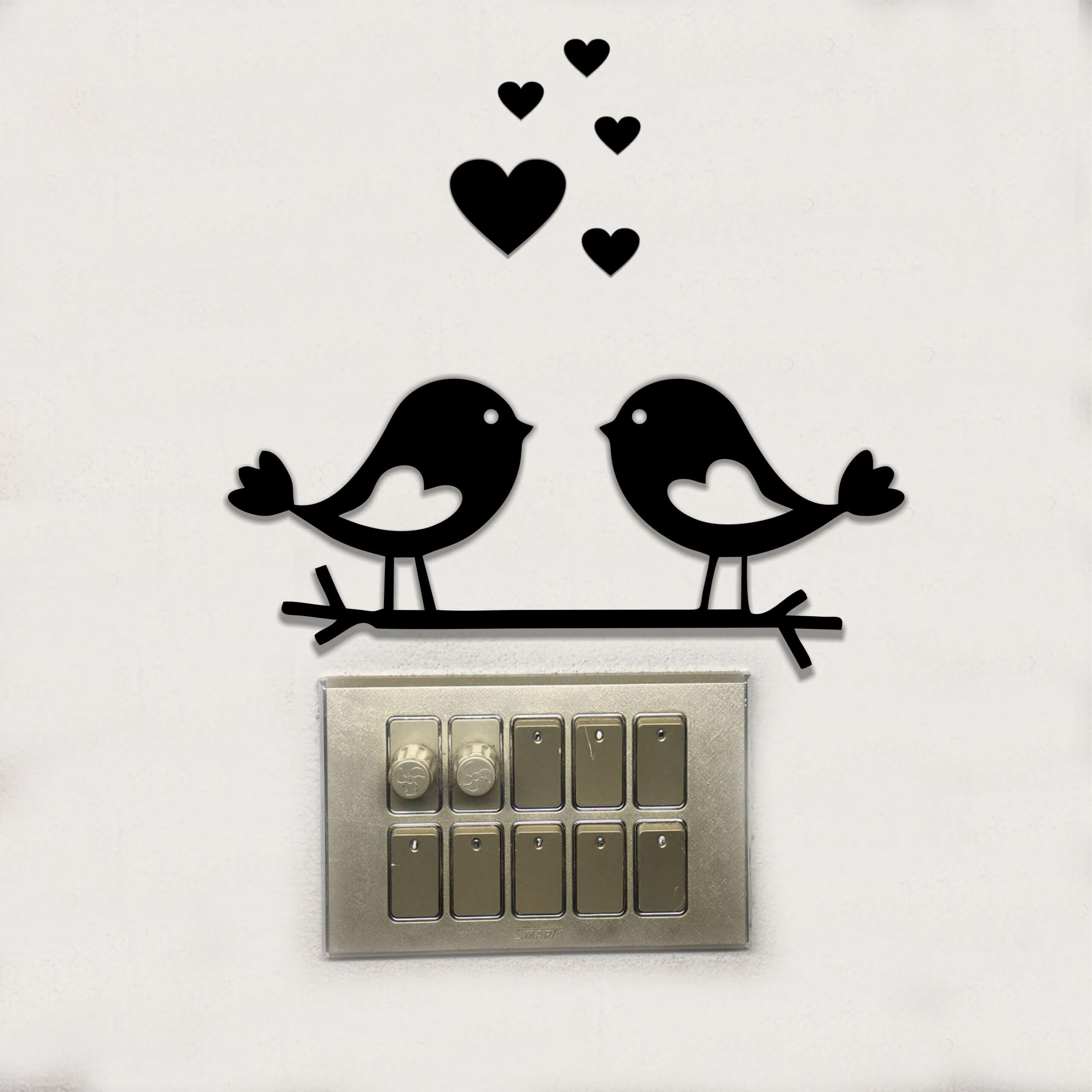 Birds In Love Panel wall Art